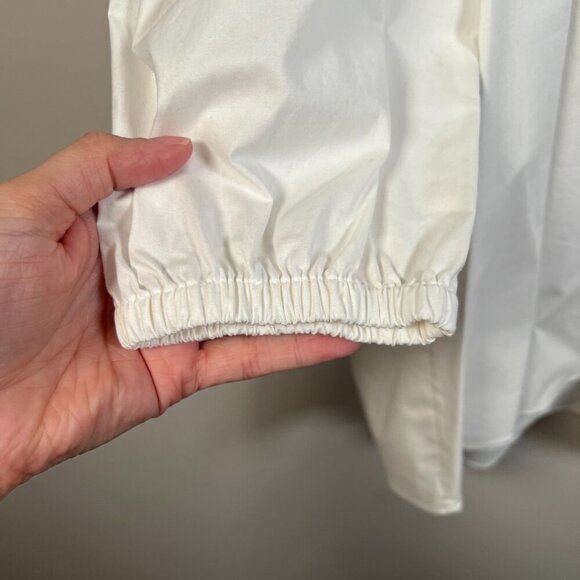 Tanya Taylor Marja Cold Shoulder Top Size 2 White Embroiderd Cut Out Vacation - Picture 7 of 9